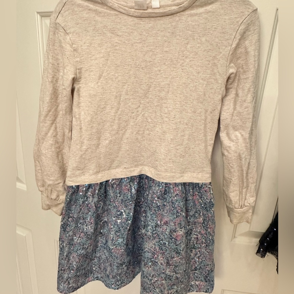 GAP kids sweatshirt/sequin dress